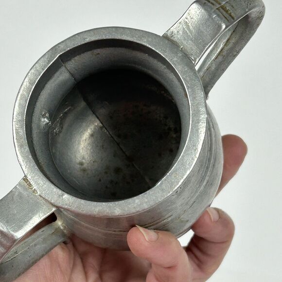 Vintage SMC Sexton Semetale Pewter Cream & Sugar MCM Colonial - Picture 14 of 16